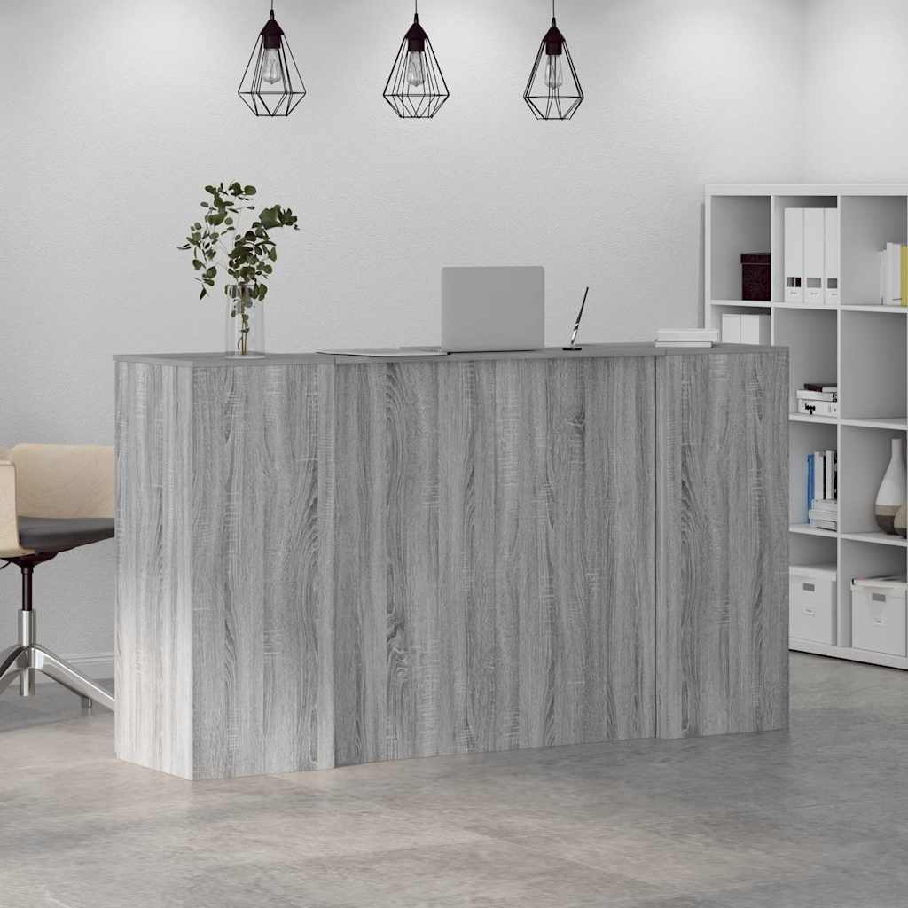 Bureau de réception sonoma gris 180x50x103,5 cm bois ingénierie Bureaux vidaXL