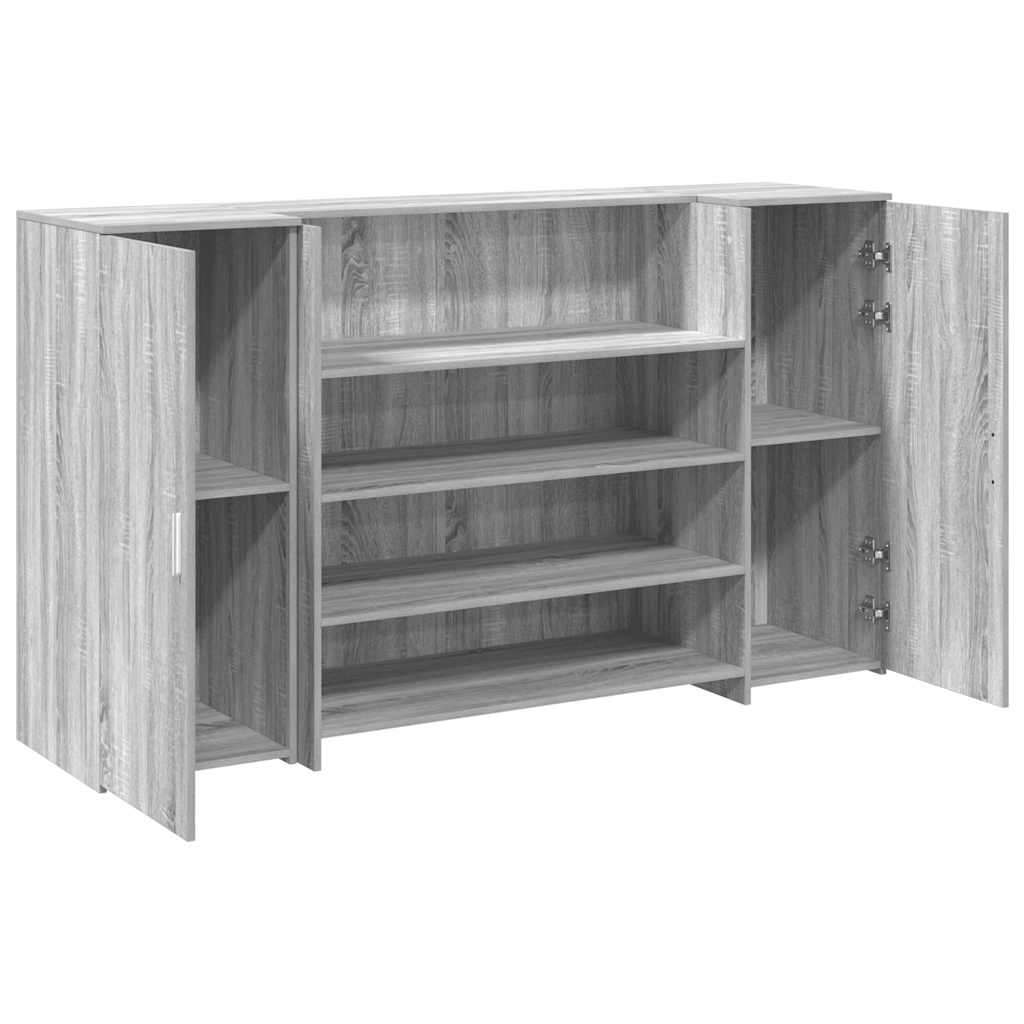 Bureau de réception sonoma gris 180x50x103,5 cm bois ingénierie Bureaux vidaXL