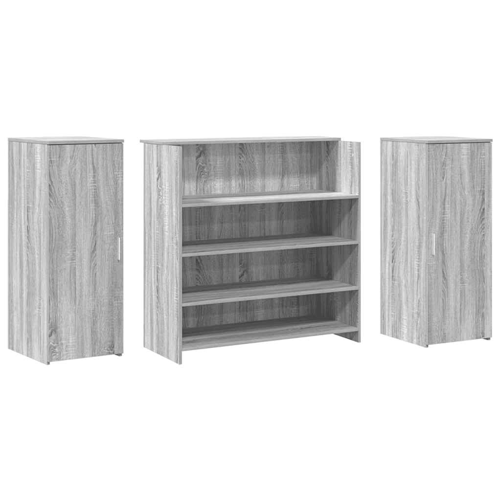 Bureau de réception sonoma gris 180x50x103,5 cm bois ingénierie Bureaux vidaXL