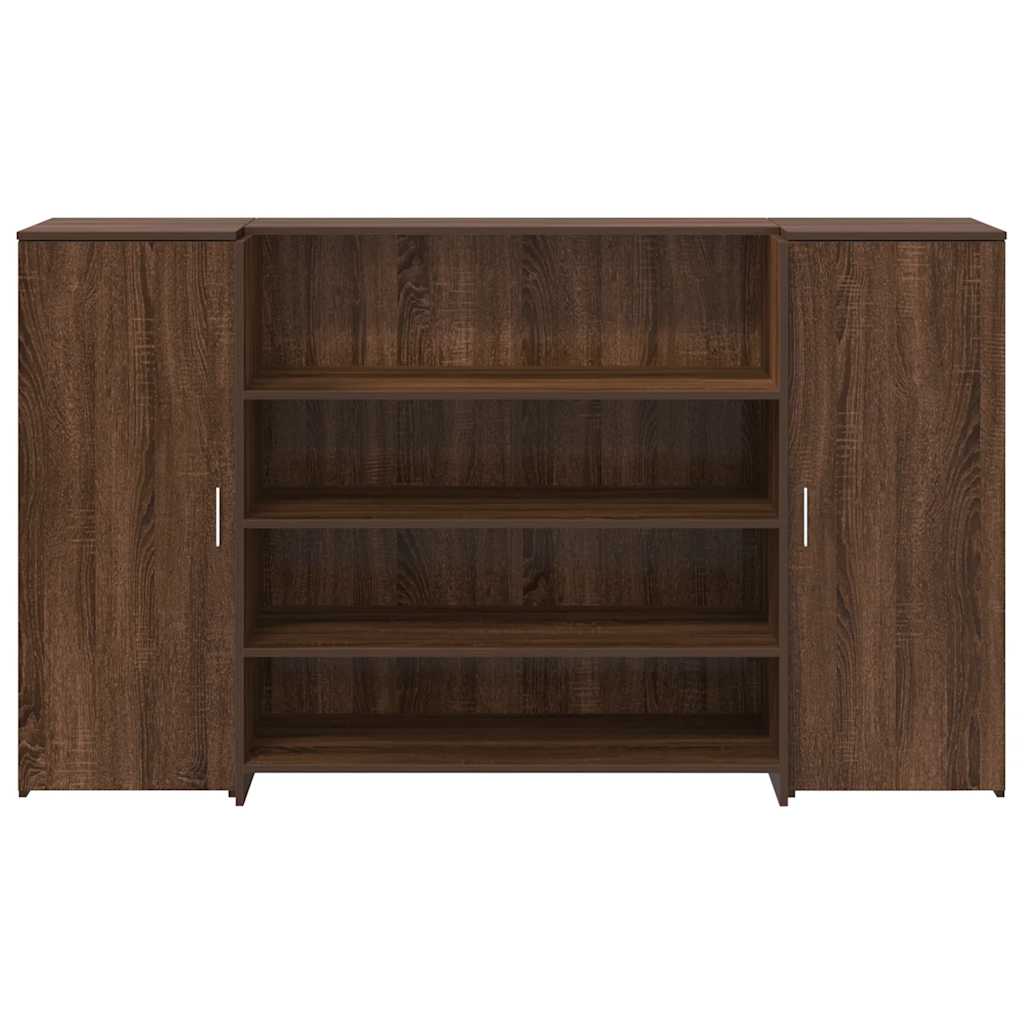 Bureau de réception chêne brun 180x50x103,5cm bois d'ingénierie Bureaux vidaXL