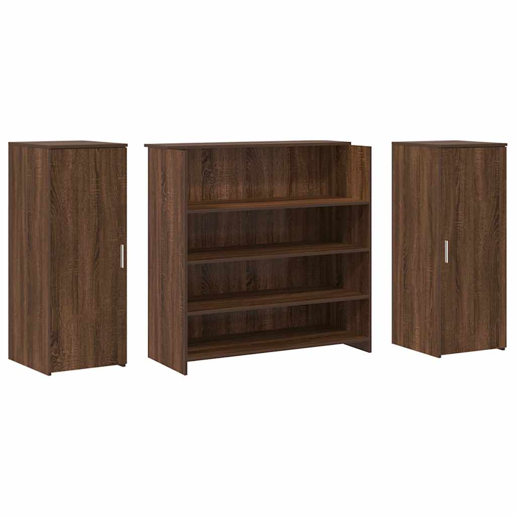 Bureau de réception chêne brun 180x50x103,5cm bois d'ingénierie Bureaux vidaXL