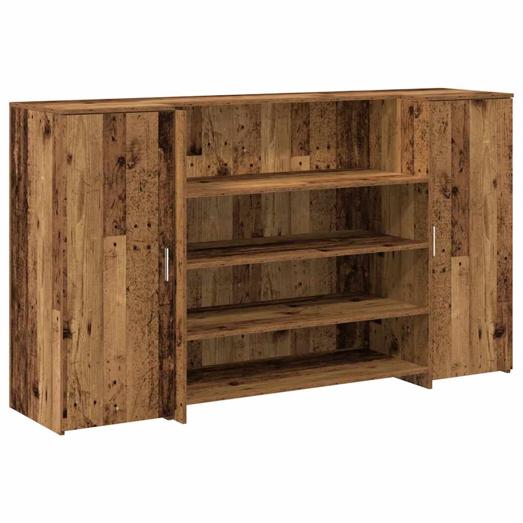 Bureau de réception vieux bois 180x50x103,5cm bois d'ingénierie Bureaux vidaXL