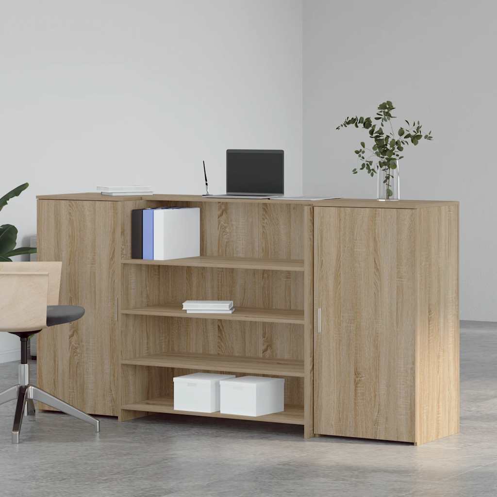 Bureau réception chêne sonoma 200x50x103,5 cm bois d'ingénierie Bureaux vidaXL