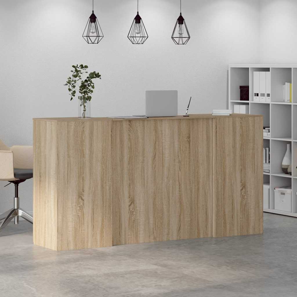 Bureau réception chêne sonoma 200x50x103,5 cm bois d'ingénierie Bureaux vidaXL