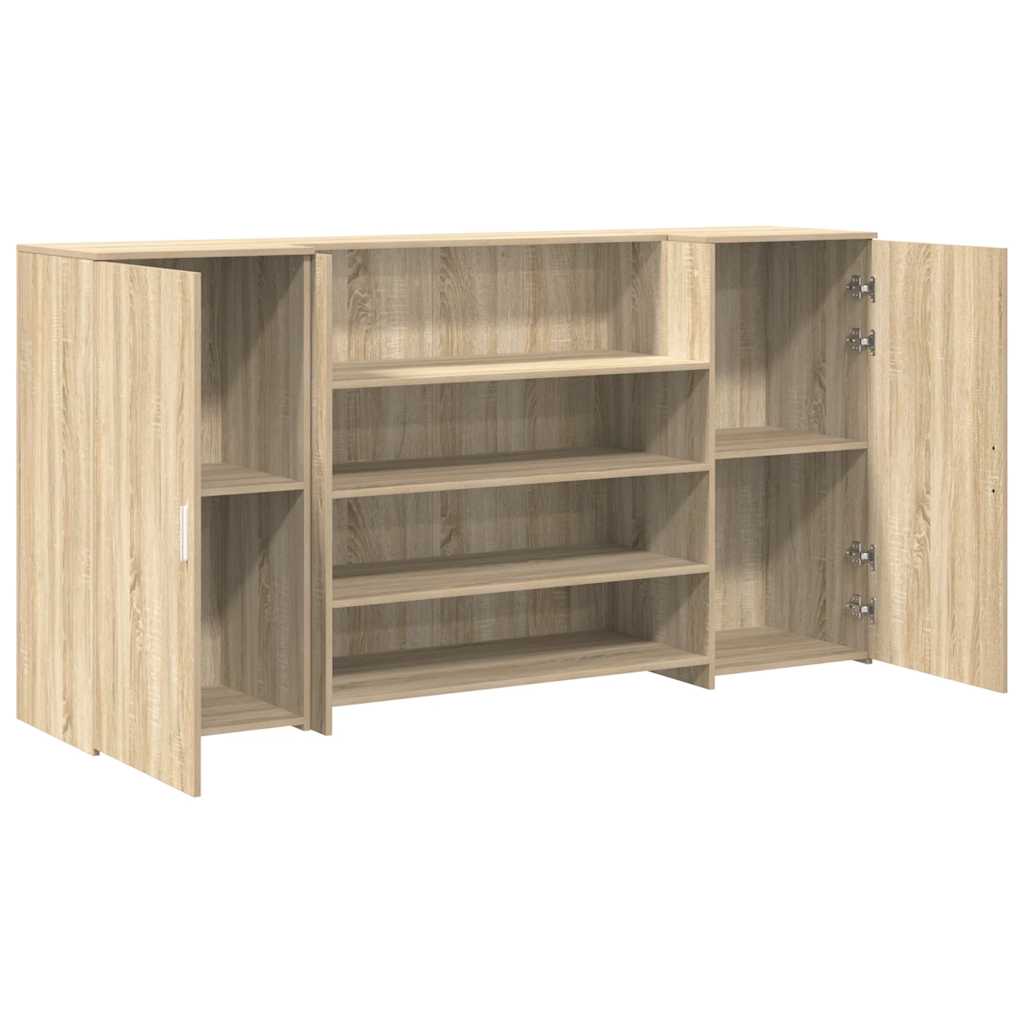 Bureau réception chêne sonoma 200x50x103,5 cm bois d'ingénierie Bureaux vidaXL