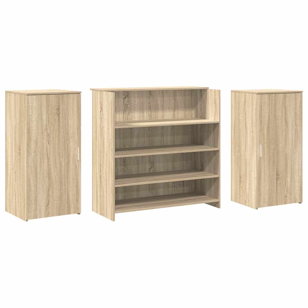 Bureau réception chêne sonoma 200x50x103,5 cm bois d'ingénierie Bureaux vidaXL