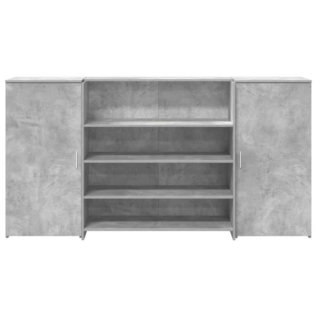 Bureau de réception gris béton 200x50x103,5cm bois d'ingénierie Bureaux vidaXL