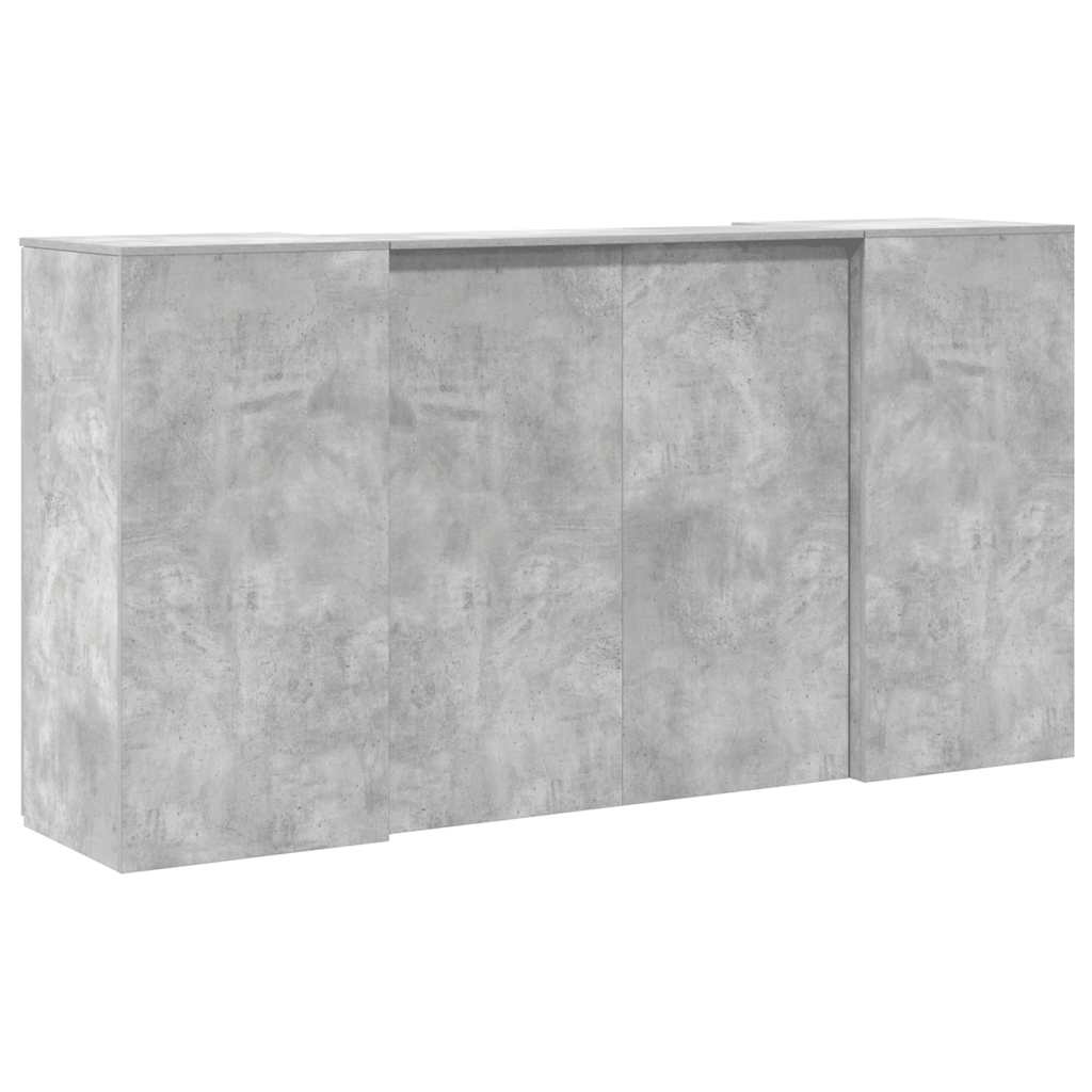 Bureau de réception gris béton 200x50x103,5cm bois d'ingénierie Bureaux vidaXL