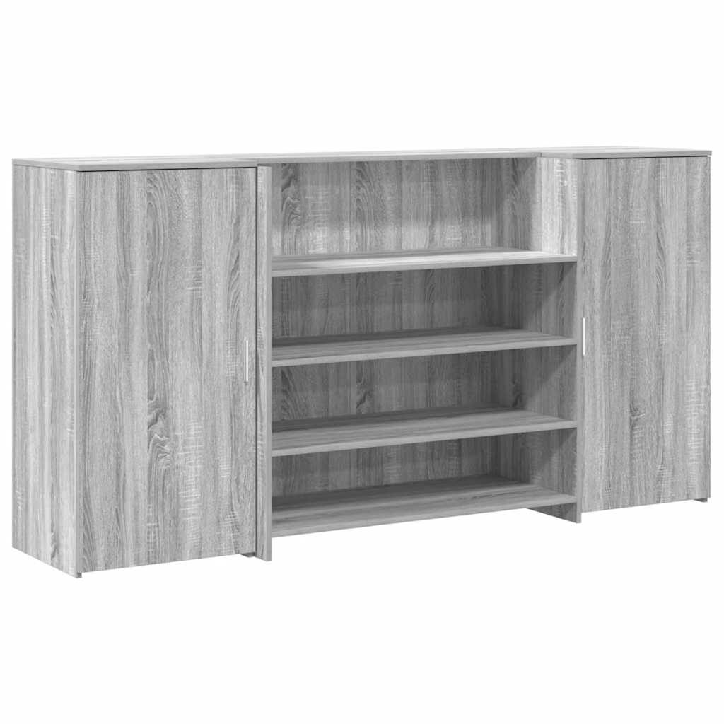 Bureau de réception sonoma gris 200x50x103,5 cm bois ingénierie Bureaux vidaXL