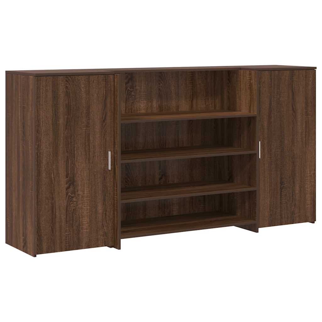 Bureau de réception chêne brun 200x50x103,5cm bois d'ingénierie Bureaux vidaXL