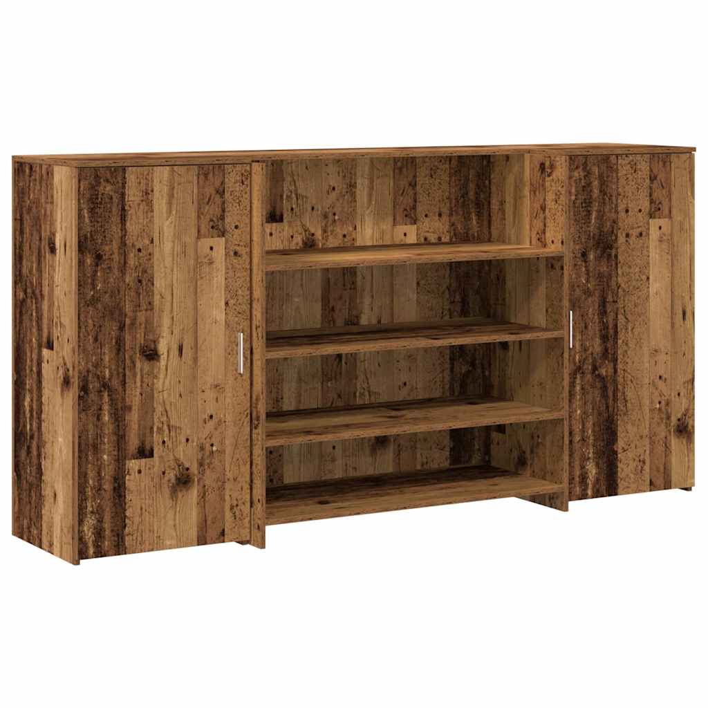 Bureau de réception vieux bois 200x50x103,5cm bois d'ingénierie Bureaux vidaXL