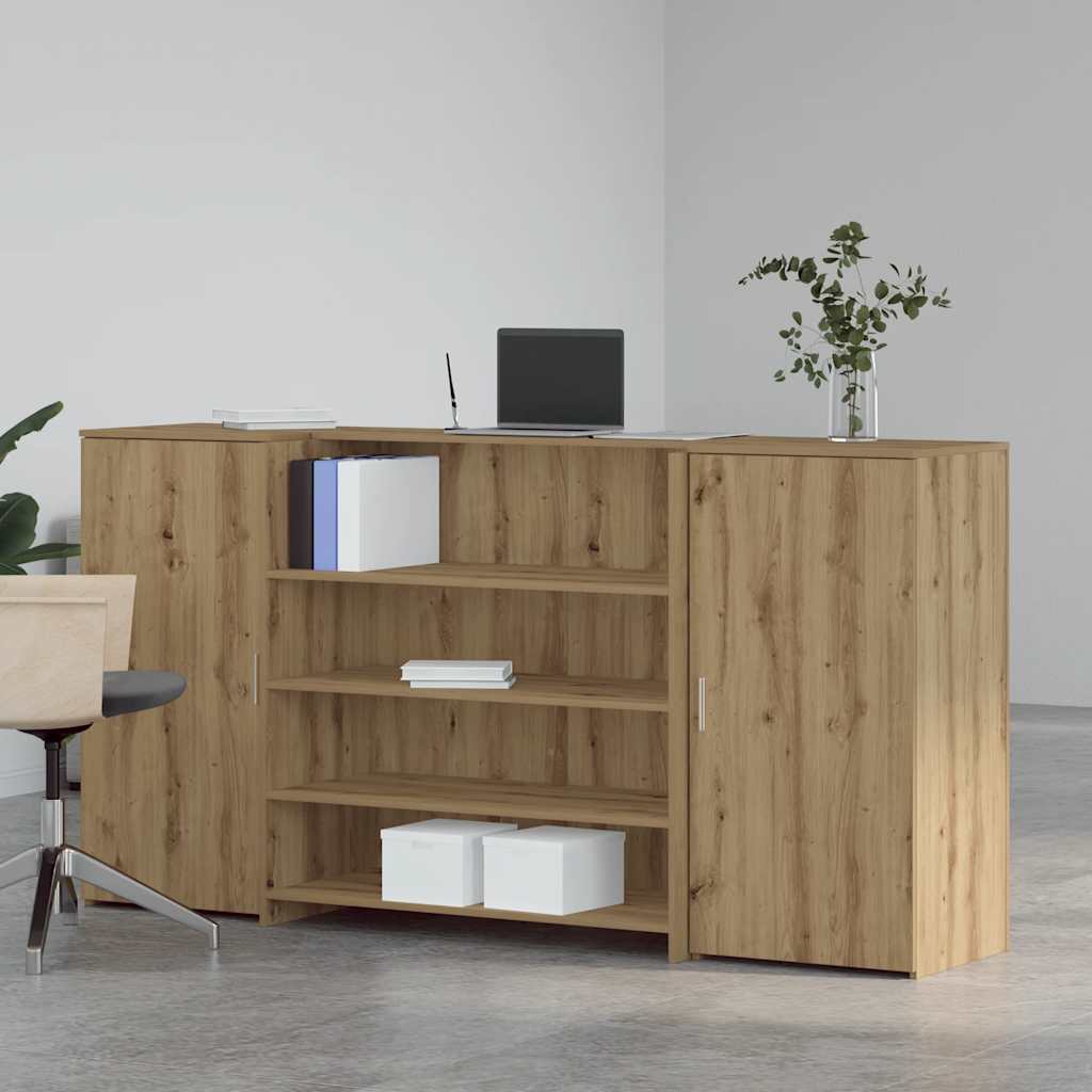 Bureau réception chêne artisanal 200x50x103,5cm bois ingénierie Bureaux vidaXL