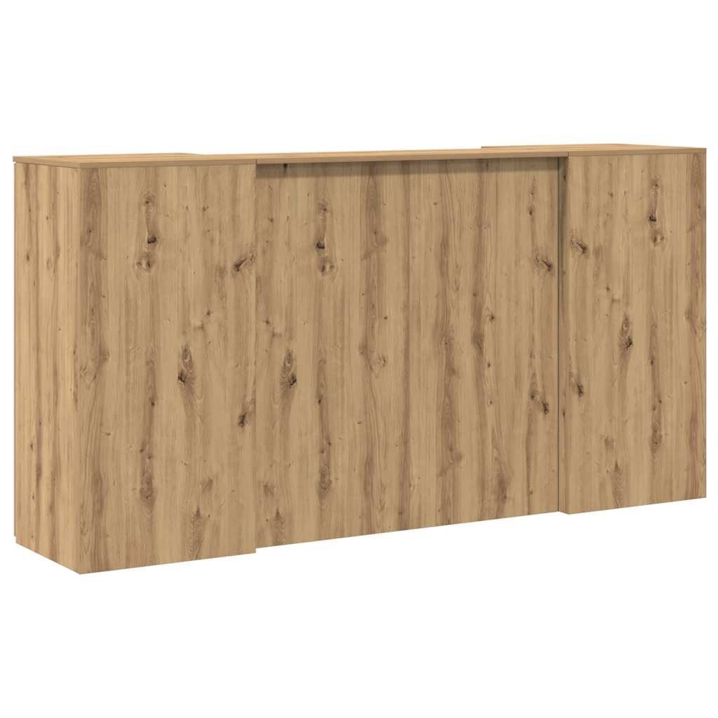 Bureau réception chêne artisanal 200x50x103,5cm bois ingénierie Bureaux vidaXL