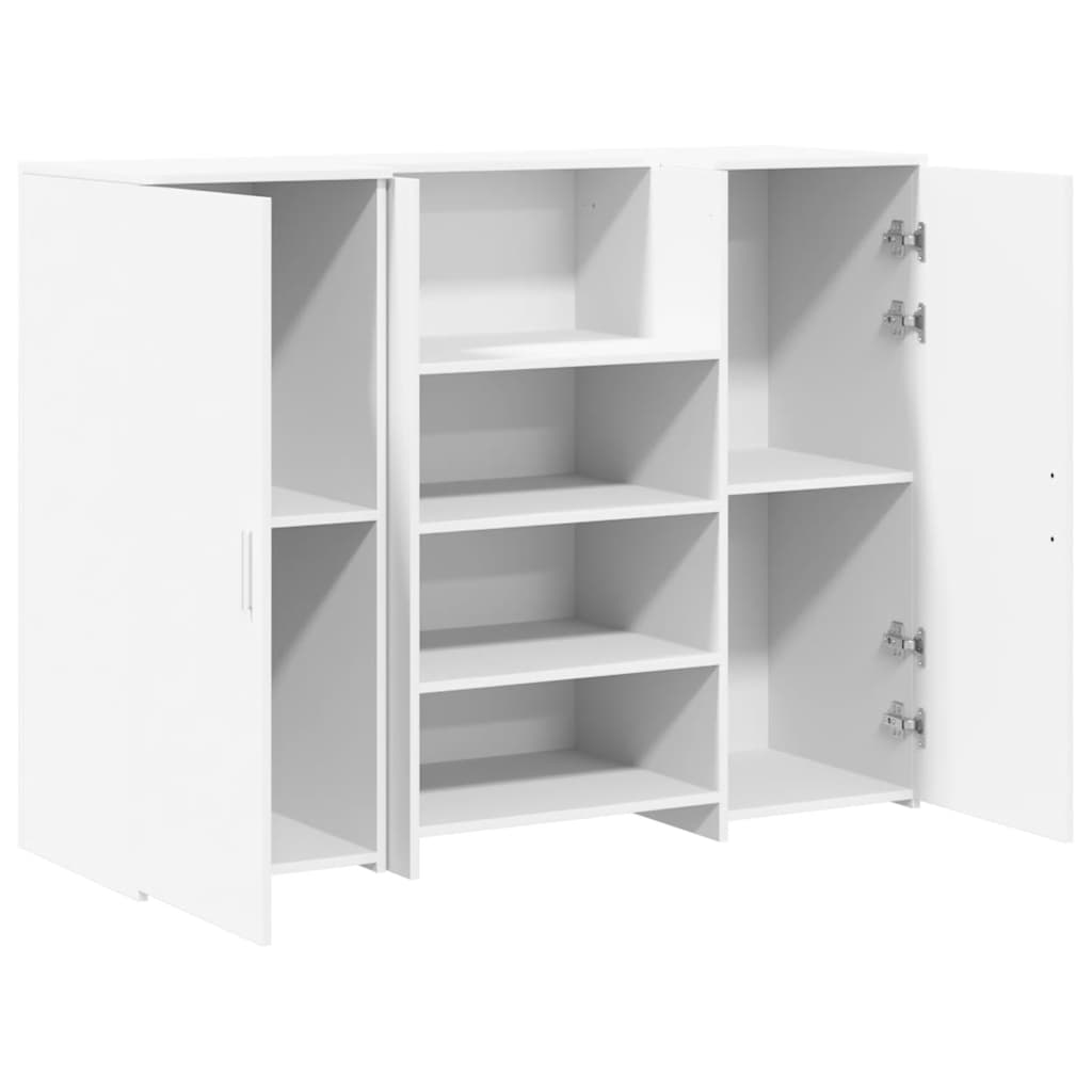 Bureau de réception blanc 135x50x103,5 cm bois d'ingénierie Bureaux vidaXL