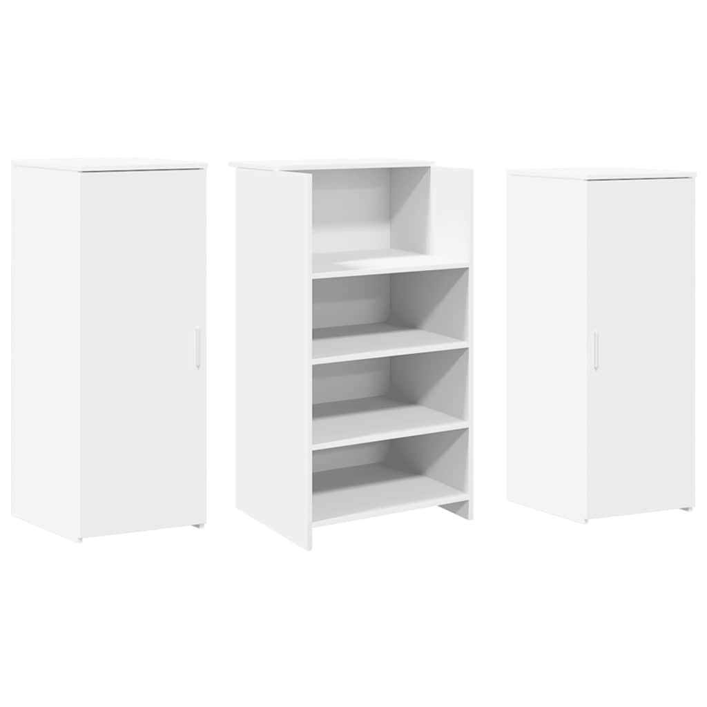 Bureau de réception blanc 135x50x103,5 cm bois d'ingénierie Bureaux vidaXL