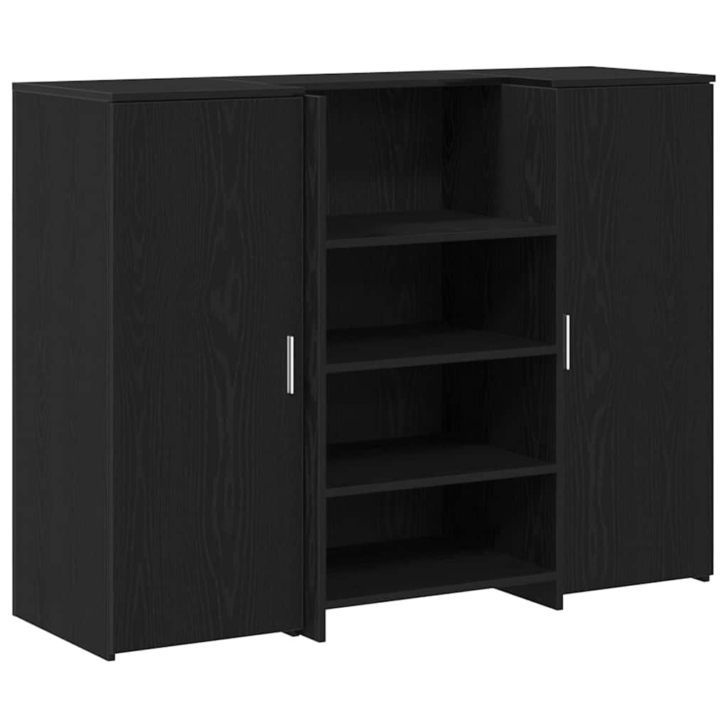 Bureau de réception chêne noir 135x50x103,5cm bois d'ingénierie Bureaux vidaXL