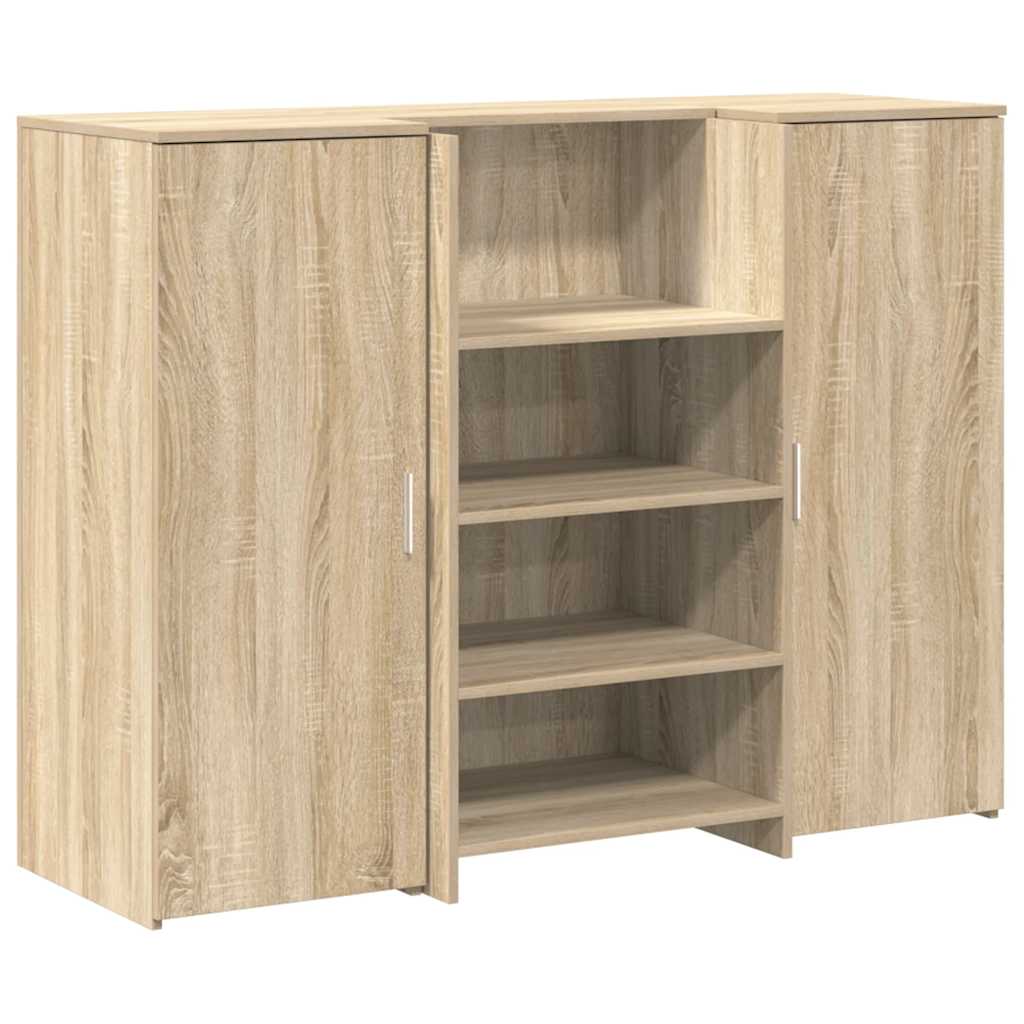 Bureau réception chêne sonoma 135x50x103,5 cm bois d'ingénierie Bureaux vidaXL