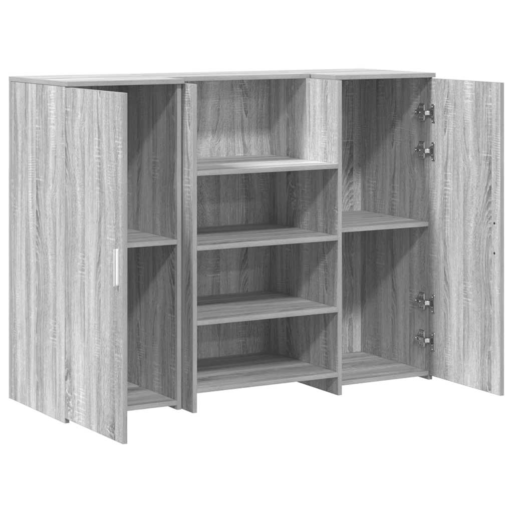 Bureau de réception sonoma gris 135x50x103,5 cm bois ingénierie Bureaux vidaXL