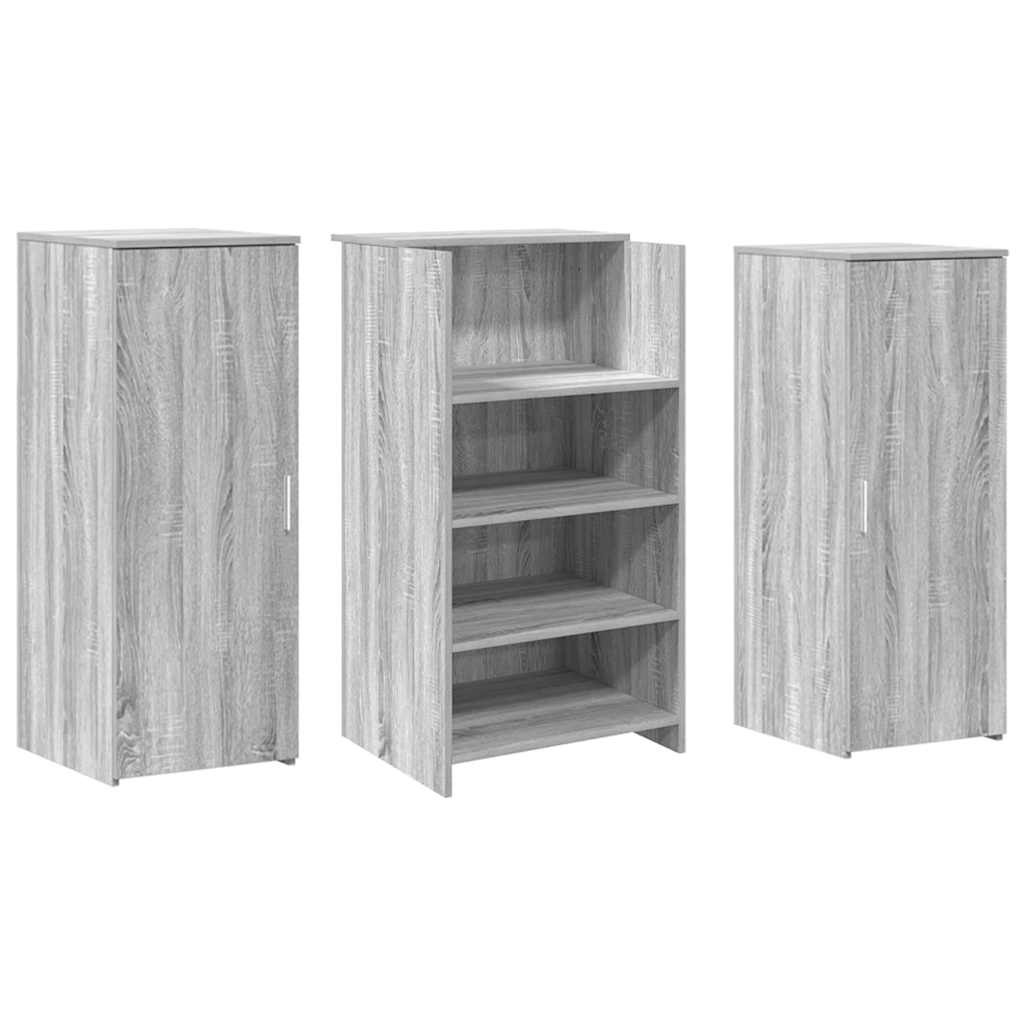 Bureau de réception sonoma gris 135x50x103,5 cm bois ingénierie Bureaux vidaXL