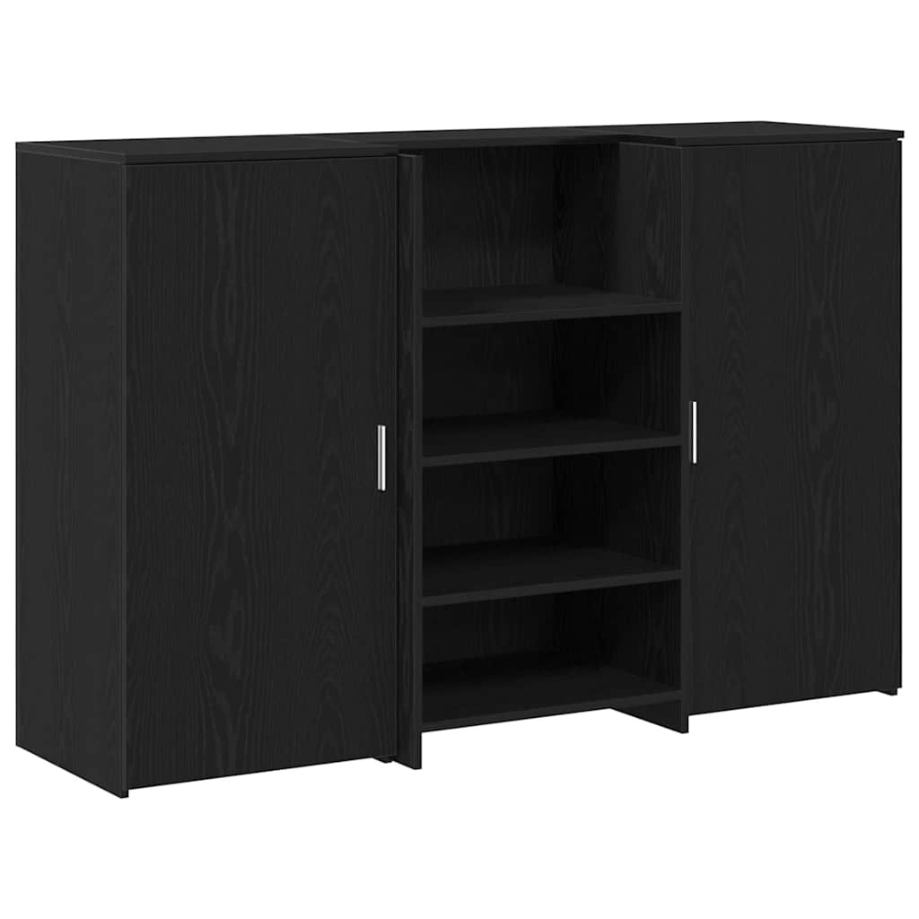 Bureau de réception chêne noir 155x50x103,5cm bois d'ingénierie Bureaux vidaXL