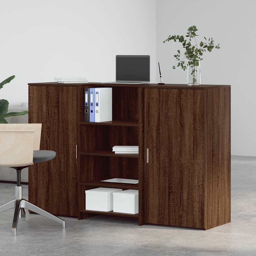 Bureau de réception chêne brun 155x50x103,5cm bois d'ingénierie Bureaux vidaXL