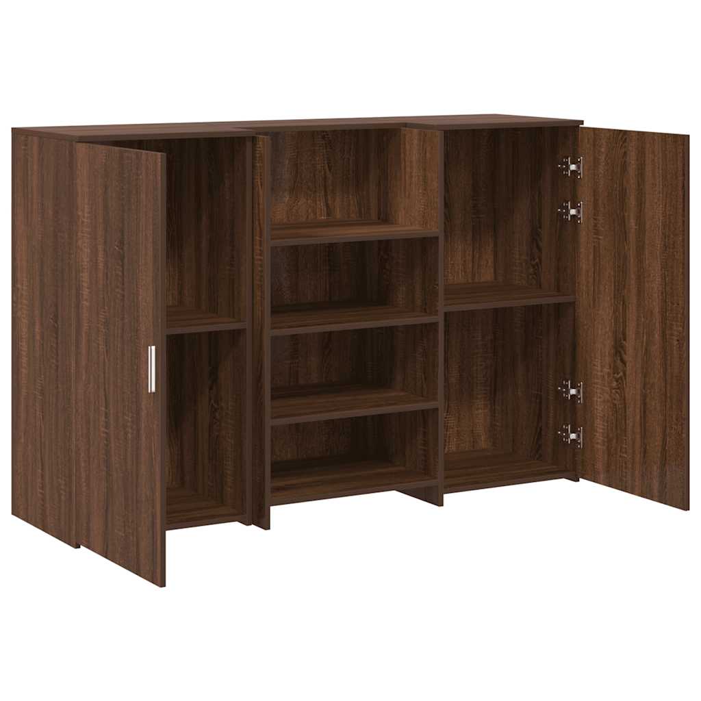 Bureau de réception chêne brun 155x50x103,5cm bois d'ingénierie Bureaux vidaXL