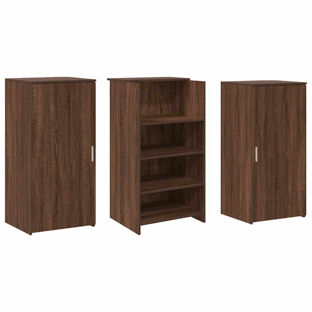 Bureau de réception chêne brun 155x50x103,5cm bois d'ingénierie Bureaux vidaXL