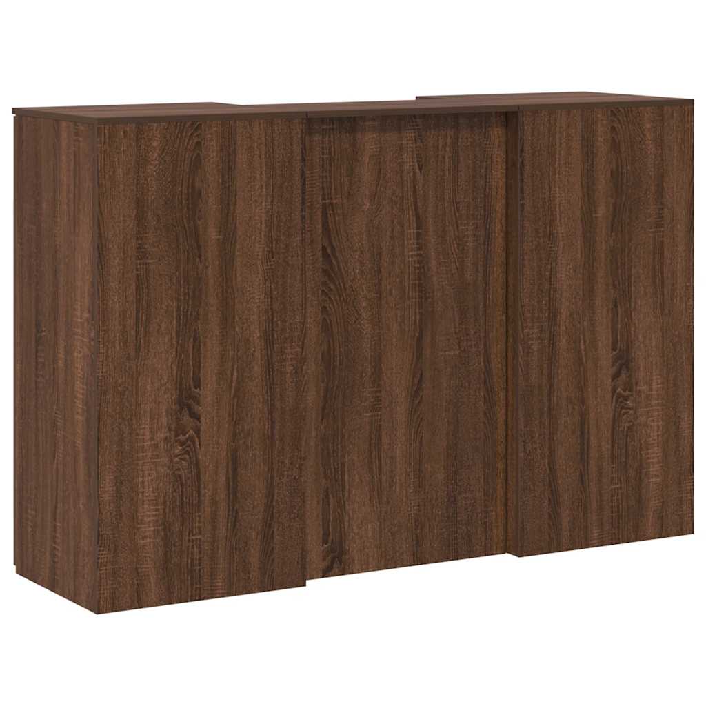 Bureau de réception chêne brun 155x50x103,5cm bois d'ingénierie Bureaux vidaXL