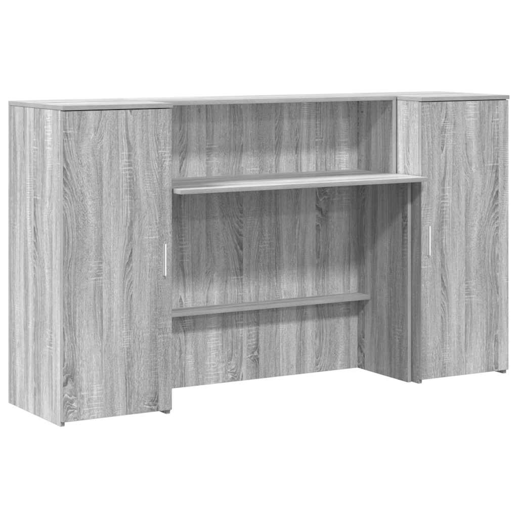 Bureau de réception sonoma gris 180x50x103,5 cm bois ingénierie Bureaux vidaXL