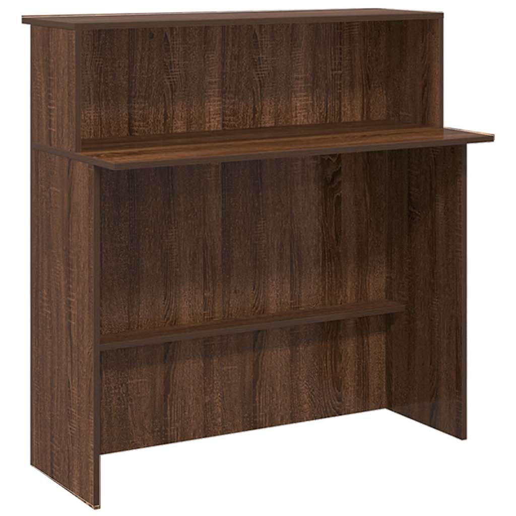 Bureau de réception chêne brun 180x50x103,5cm bois d'ingénierie Bureaux vidaXL