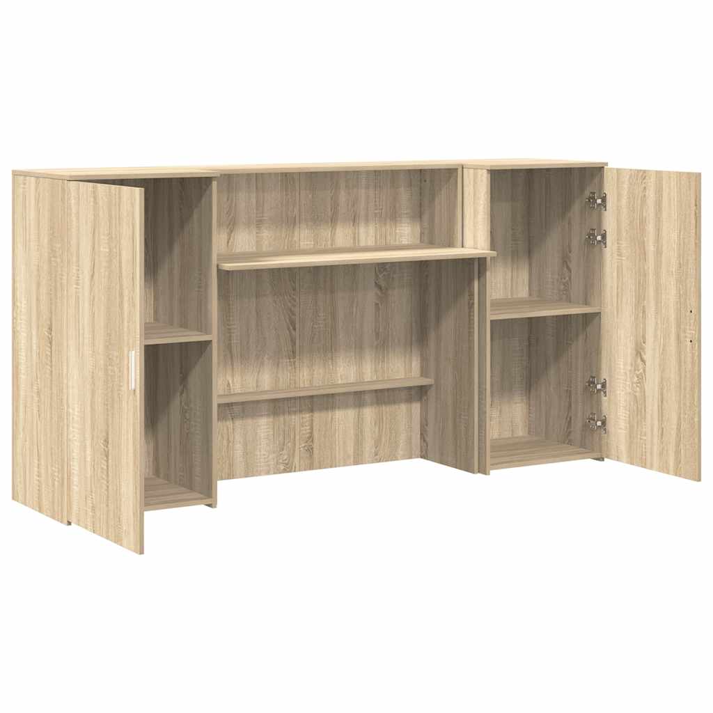 Bureau réception chêne sonoma 200x50x103,5 cm bois d'ingénierie Bureaux vidaXL