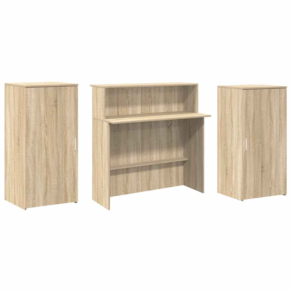 Bureau réception chêne sonoma 200x50x103,5 cm bois d'ingénierie Bureaux vidaXL