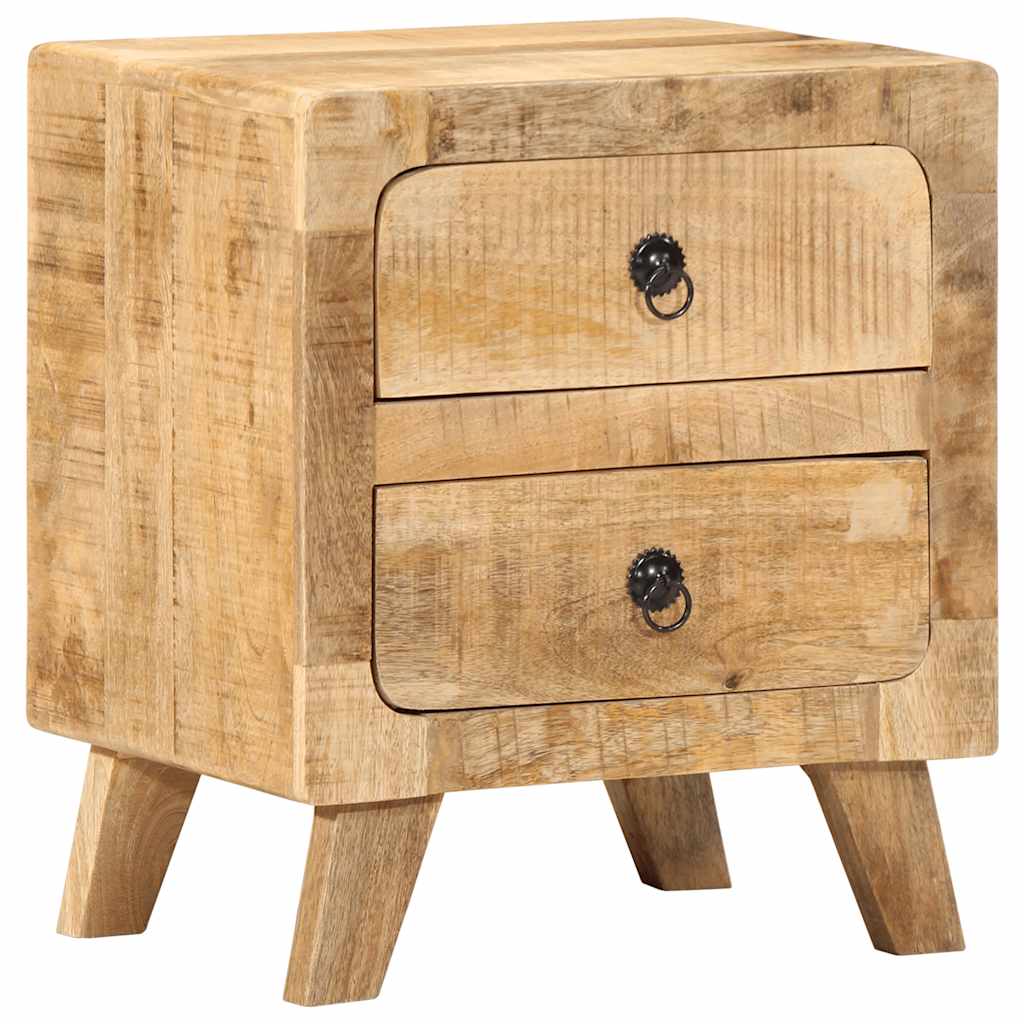 Table de chevet 40x32x46 cm bois de manguier massif brut Tables de chevet vidaXL