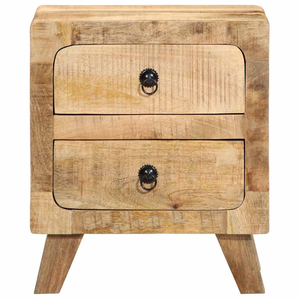 Table de chevet 40x32x46 cm bois de manguier massif brut Tables de chevet vidaXL