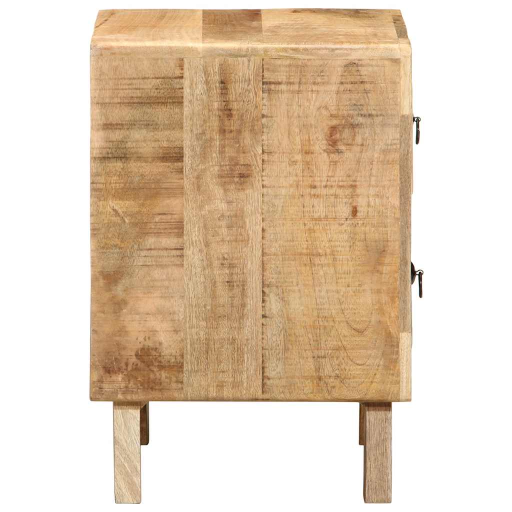 Table de chevet 40x32x46 cm bois de manguier massif brut Tables de chevet vidaXL