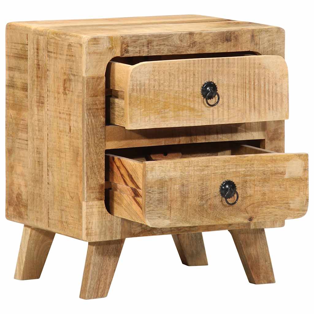 Table de chevet 40x32x46 cm bois de manguier massif brut Tables de chevet vidaXL