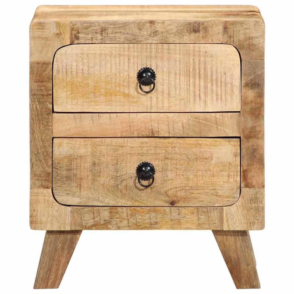 Table de chevet 2 pcs 40x32x46 cm bois massif de manguier brut Tables de chevet vidaXL