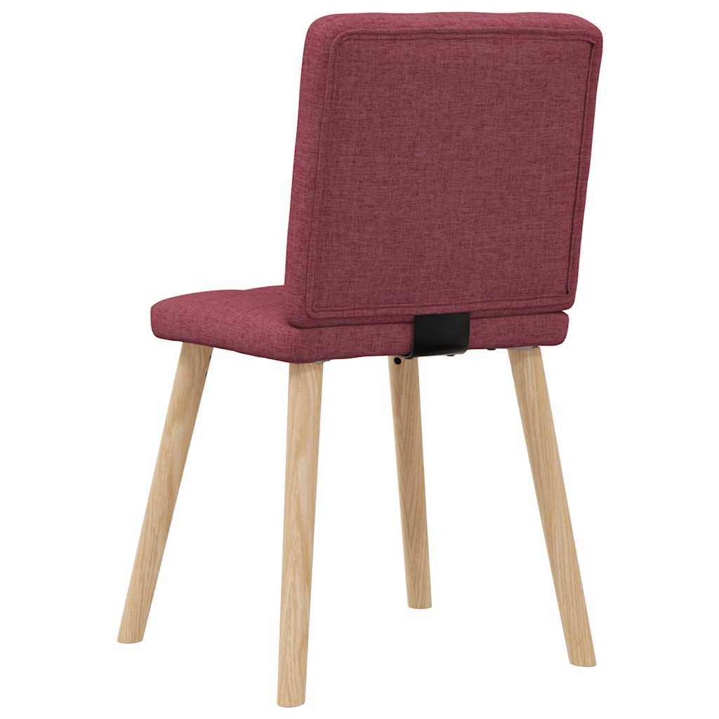 Chaises à manger lot de 2 rouge bordeaux tissu Chaises de cuisine vidaXL