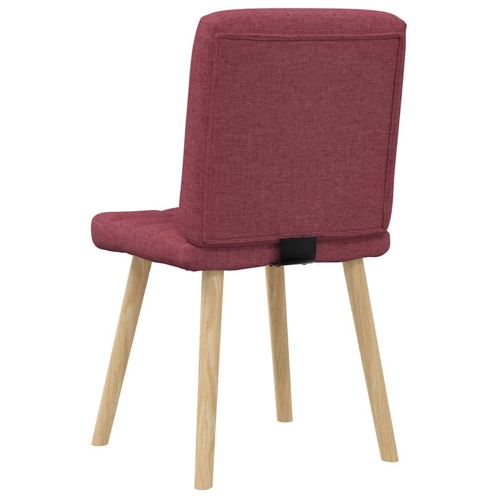 Chaises à manger lot de 2 rouge bordeaux tissu Chaises de cuisine vidaXL