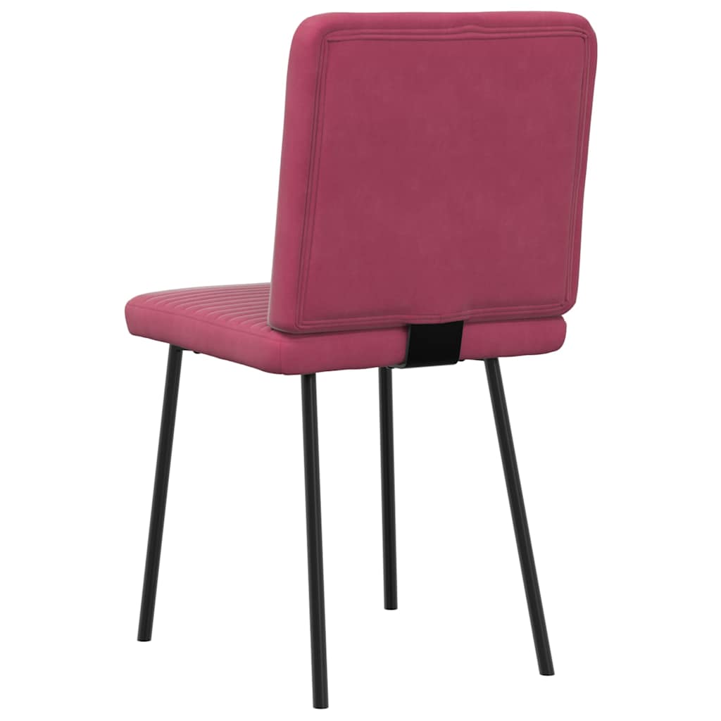 Chaises à manger lot de 2 Rouge bordeaux Velours Chaises de cuisine vidaXL