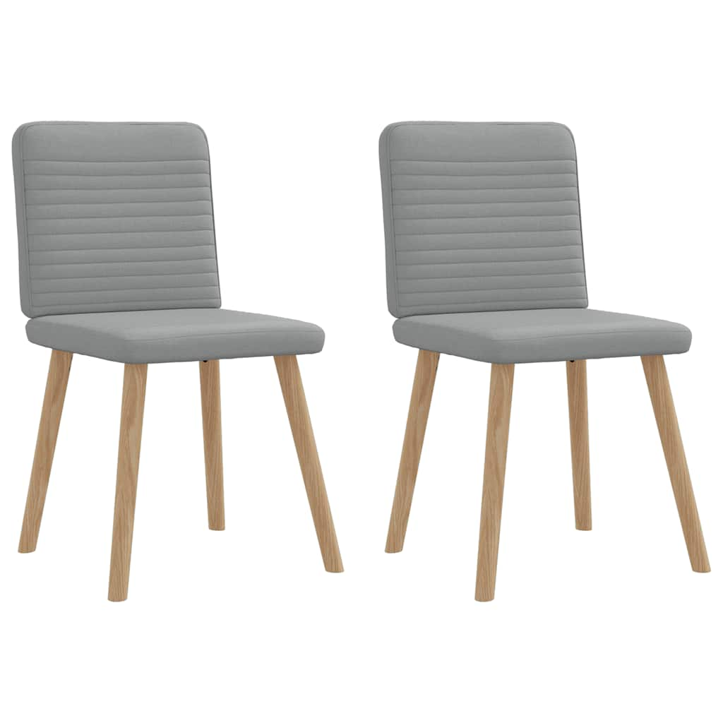 Chaises à manger lot de 2 gris clair tissu Chaises de cuisine vidaXL