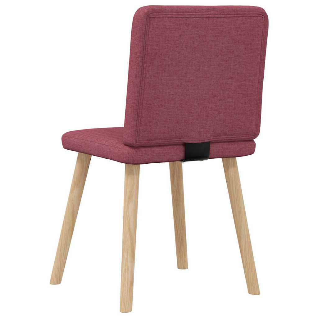 Chaises à manger lot de 2 rouge bordeaux tissu Chaises de cuisine vidaXL