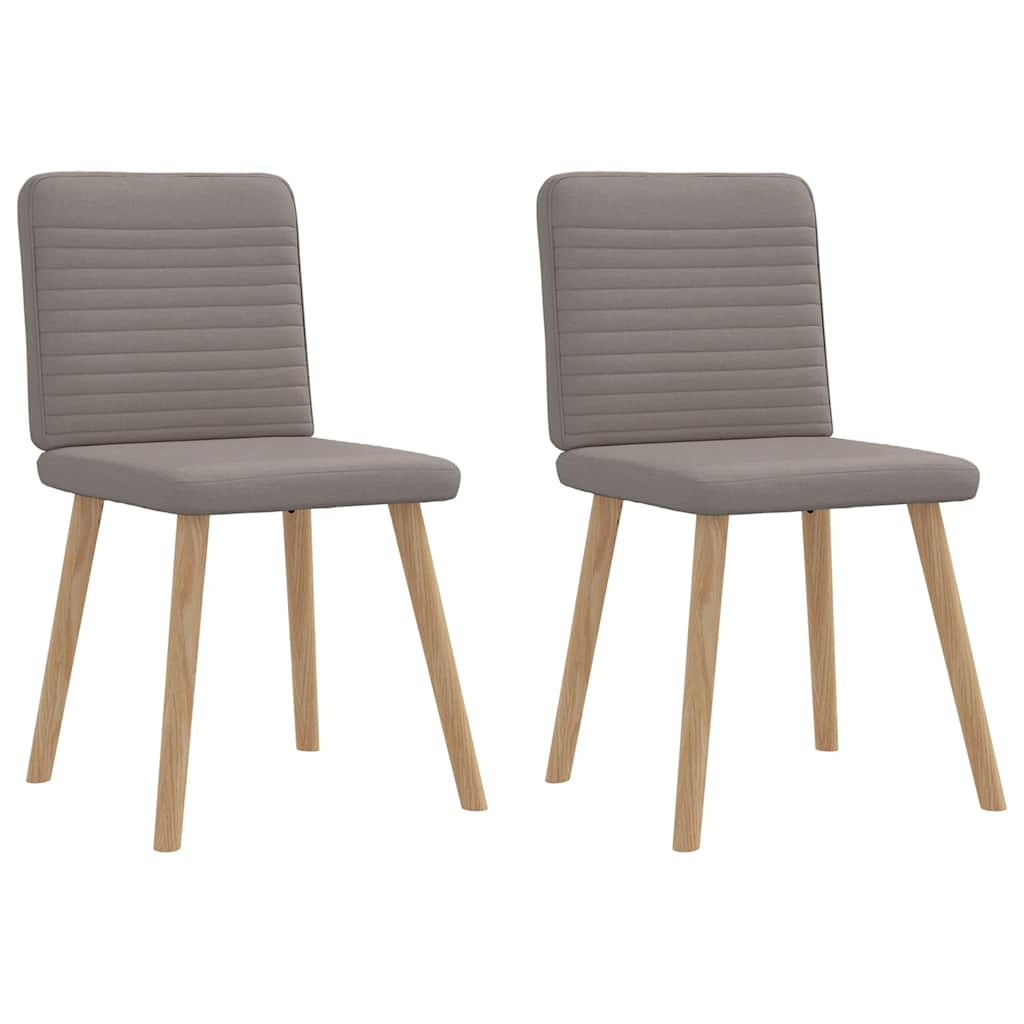 Chaises à manger lot de 2 taupe tissu Chaises de cuisine vidaXL