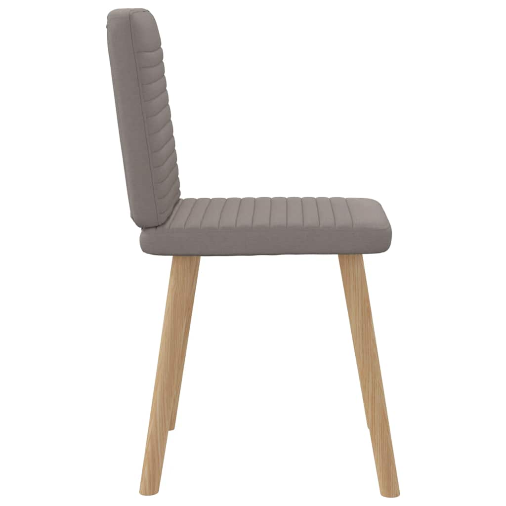 Chaises à manger lot de 2 taupe tissu Chaises de cuisine vidaXL