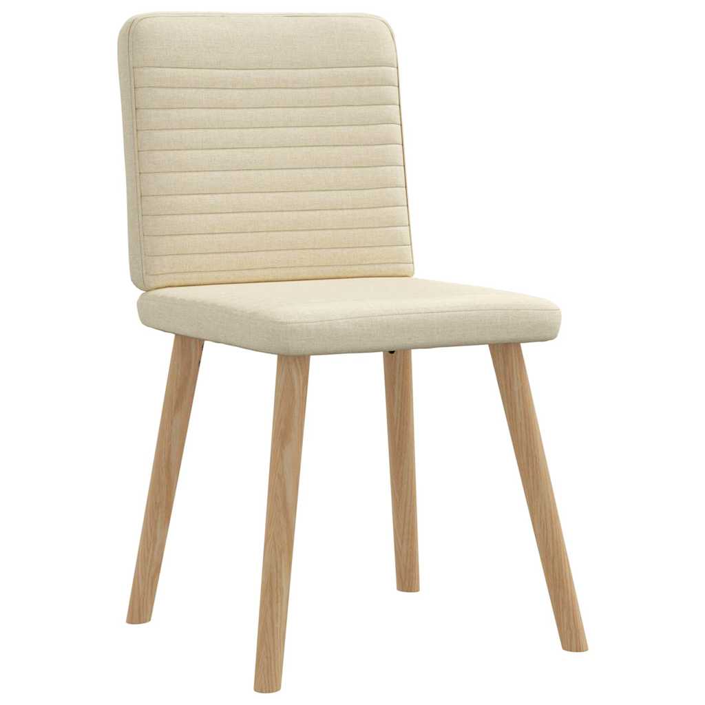 Chaises à manger lot de 2 crème tissu Chaises de cuisine vidaXL