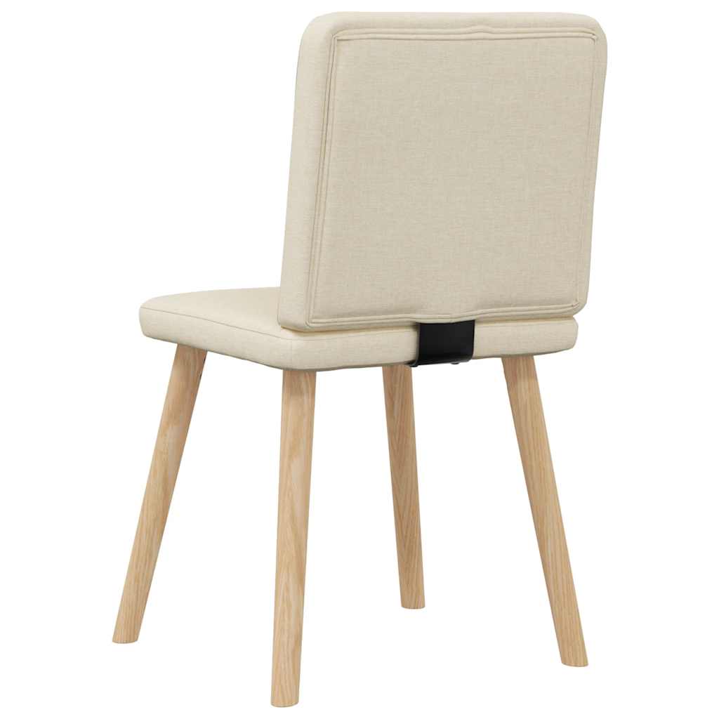 Chaises à manger lot de 2 crème tissu Chaises de cuisine vidaXL