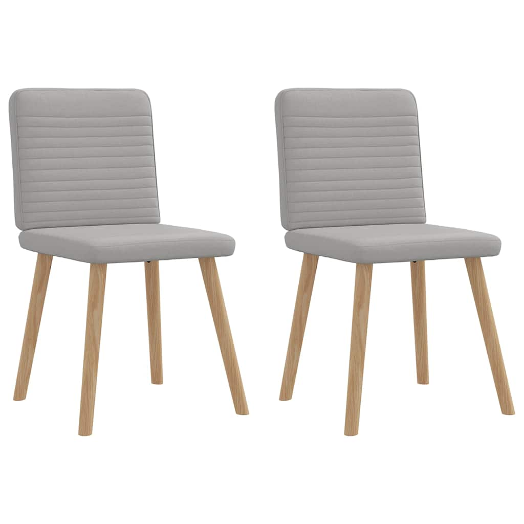 Chaises à manger lot de 2 gris nuage tissu Chaises de cuisine vidaXL