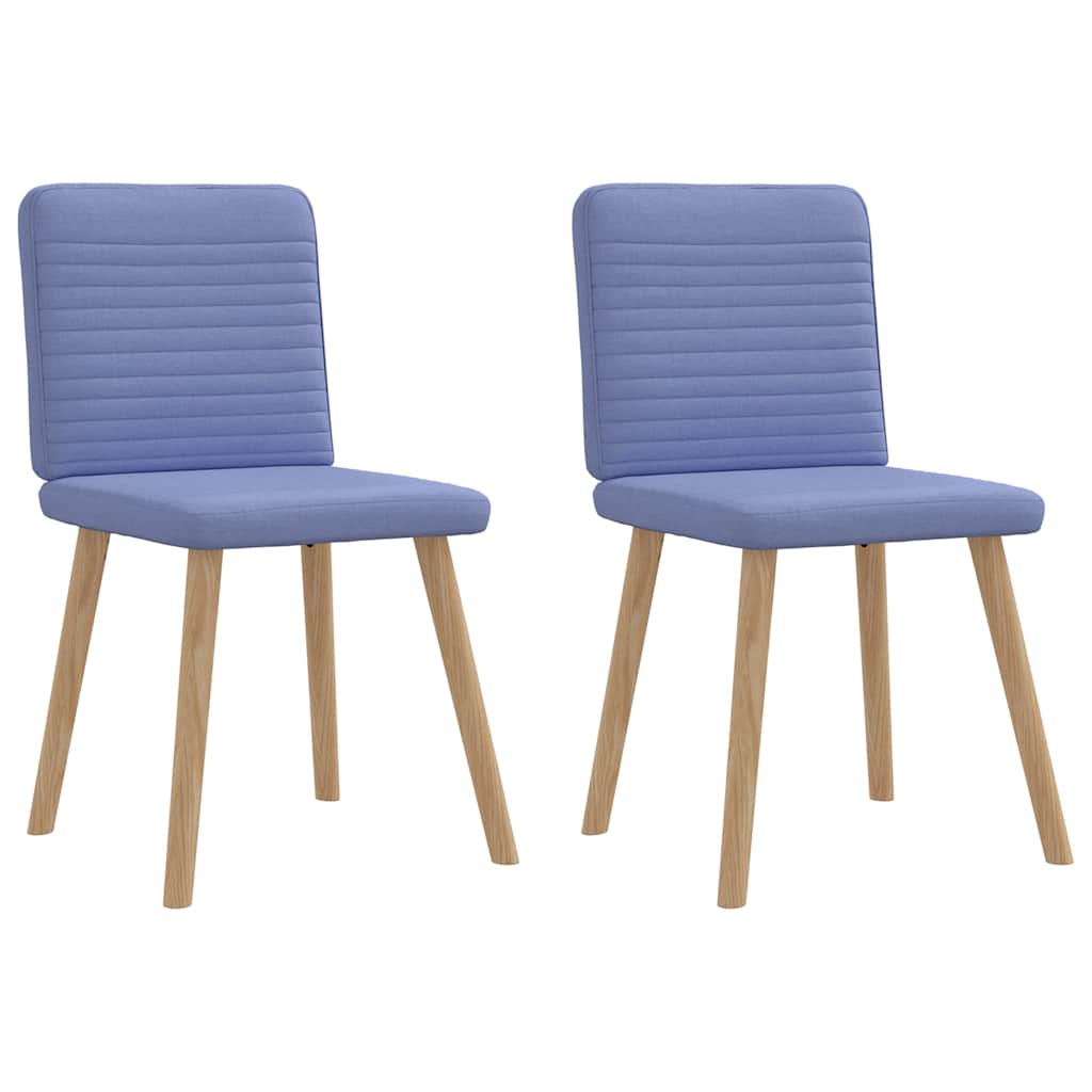 Chaises à manger lot de 2 bleu jean tissu Chaises de cuisine vidaXL