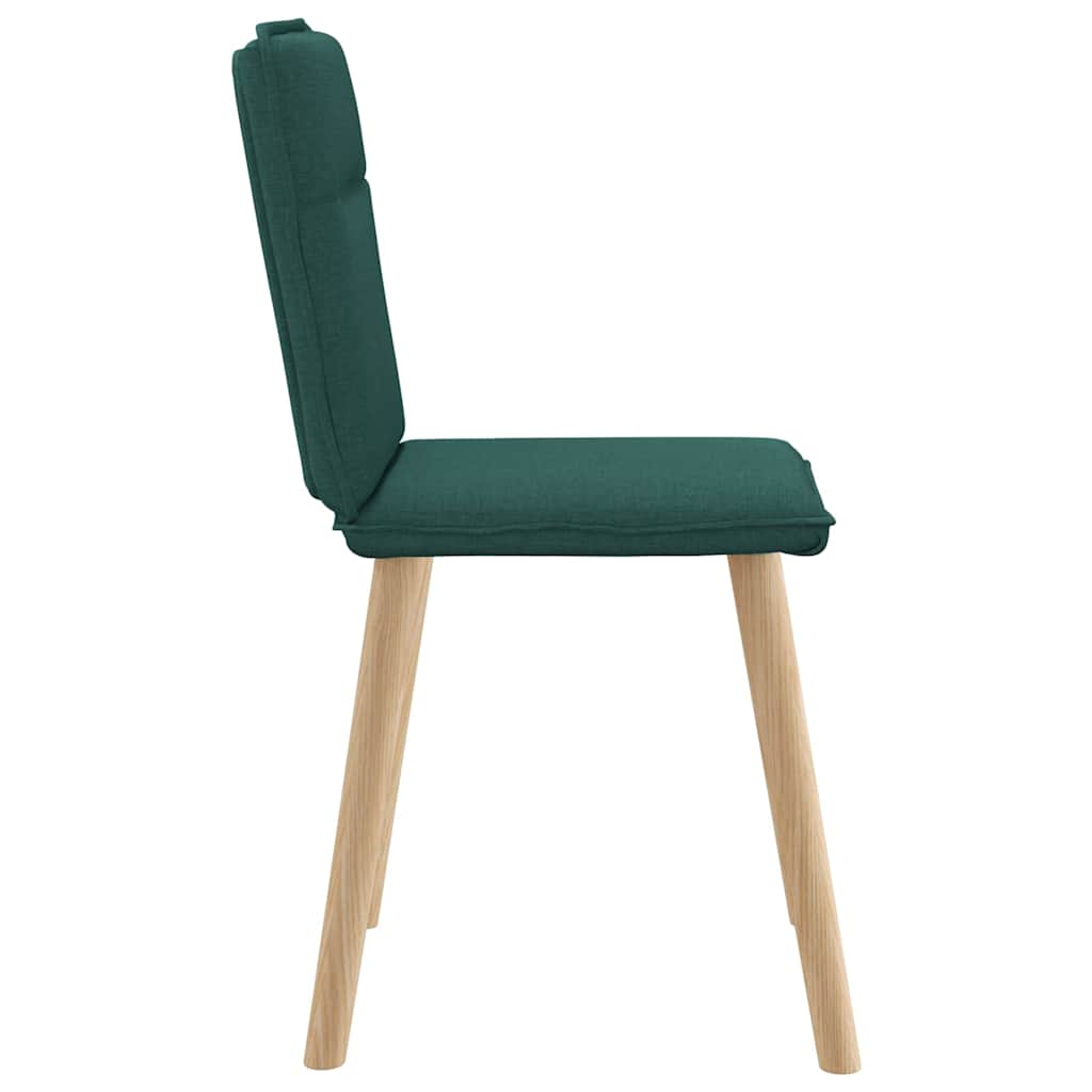 Chaises à manger lot de 2 vert foncé tissu Chaises de cuisine vidaXL