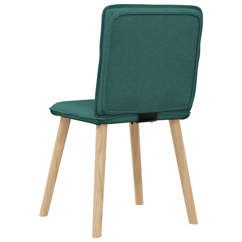 Chaises à manger lot de 2 vert foncé tissu Chaises de cuisine vidaXL